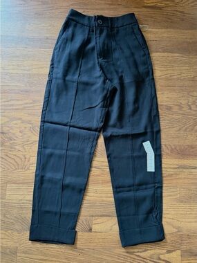 a new day Black Pleated High-Rise Tapered Pants
